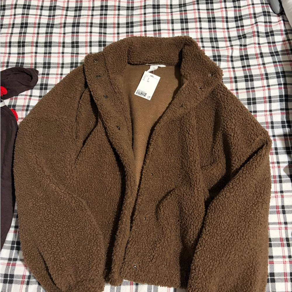 H&M Teddy Brown Jacket - Picture 3 of 7